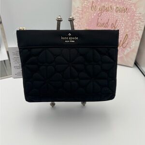 Kate Spade New York Spade Flower Quilted Fabric Cosmetic Pouch